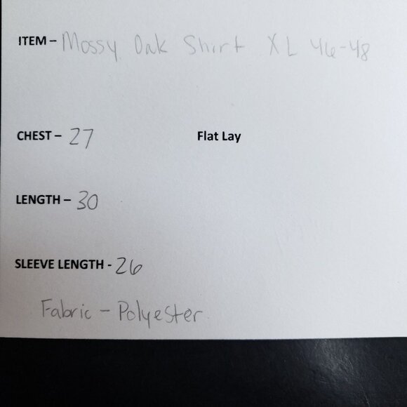 Mossy Oak Vented Hunting Shirt Men's Size XL 46-48 Break Up Infinity Camouflage - Picture 7 of 8